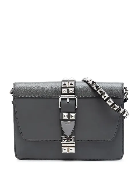 Prada Pre-Owned 2018 City Calf and Saffiano Elektra crossbody bag Grey 85IWX0Y04OM9AX6C