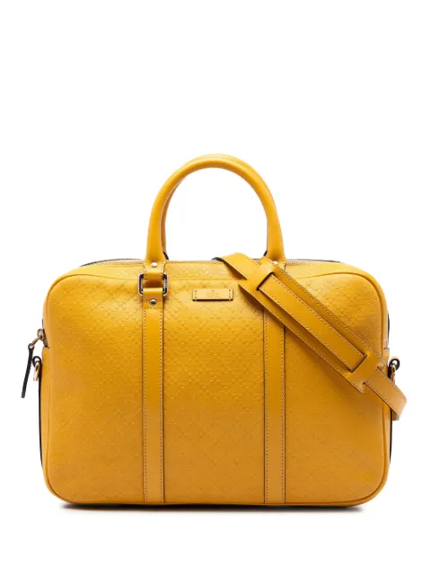 Gucci Pre-Owned 2016-2026 Medium Diamante Bright Leather business bag Yellow 5EOTCZZYSLABKG3A