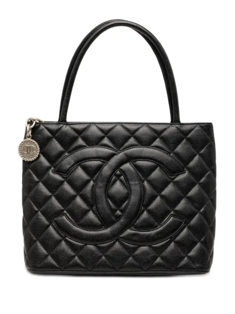 CHANEL Pre-Owned 2002-2003 Caviar Medallion tote bag Black YL9RLY7Y34FDH08K