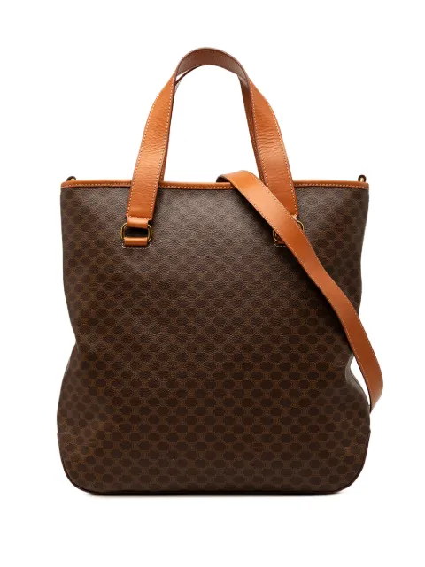 Celine Pre-Owned 1994 Macadam Coated Canvas Vertical satchel Brown VOMJ0XFGATD858AE