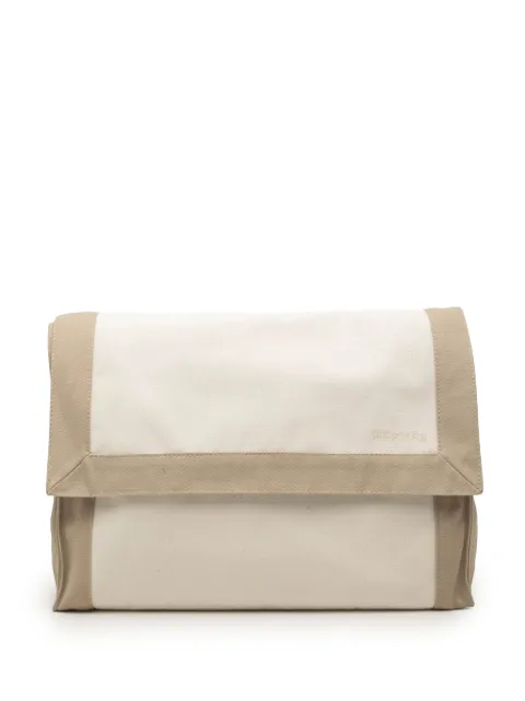 Hermès Pre-Owned 2000-2026 Bicolor Canvas Tapis de Selle clutch bag Brown SFJ96KJGSVEAE5HV
