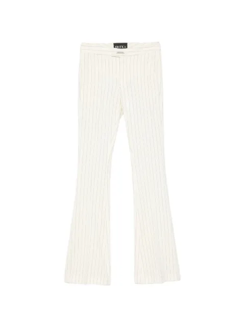 DONDUP pinstripe-pattern flare-cut tailored trousers Neutrals DP923DDES0080D