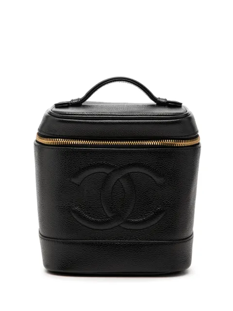 CHANEL Pre-Owned 2000-2002 CC Caviar vanity bag Black R7BO9MUXOOSJUMM4