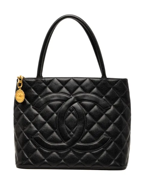 CHANEL Pre-Owned 1997-1999 Caviar Medallion tote bag Black PPORL4XUOGDGQVJS