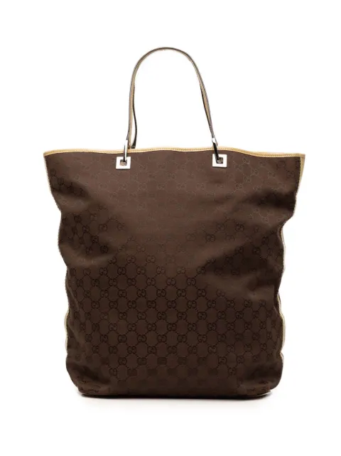 Gucci Pre-Owned 2000-2015 Large GG Canvas Shopper tote bag Brown H8WD7A4DYGIL3333