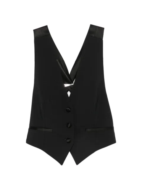 DONDUP crossover-back waistcoat Black DJ857DDTS0009D