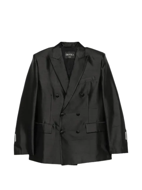 DONDUP peak-lapel double-breasted blazer Black DJ850DDSF0109D