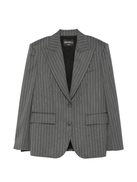 DONDUP pinstripe-pattern peaked-lapel blazer Grey DJ861ES0080DXXX