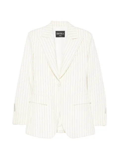 DONDUP pinstripe-pattern peaked-lapel blazer Neutrals DJ847ES0080DXXX