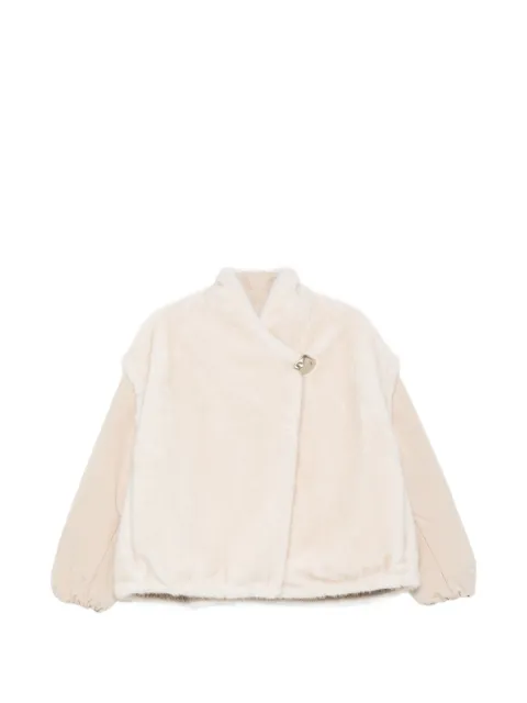 Moncler logo-plaque jacket Neutrals L20931A00079599CC