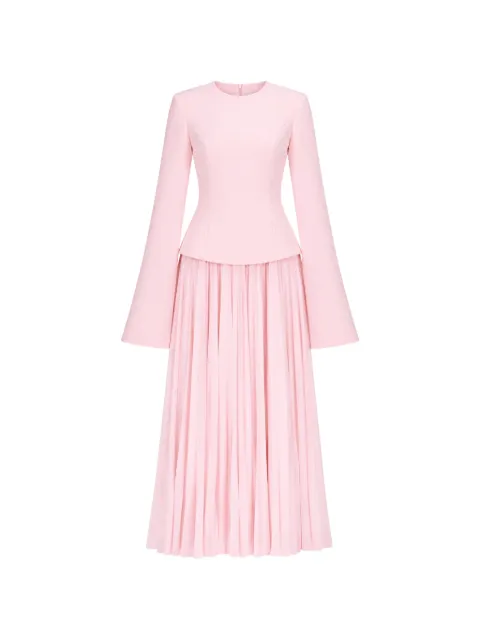 Solace London Callisto pleated-skirt maxi dress Pink OS48038