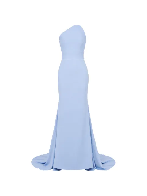 Solace London Seraphina one-shoulder maxi dress Blue OS48007