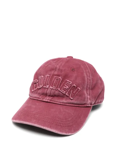 Golden Goose logo-patch star-stud baseball cap Red GUP02837P002564