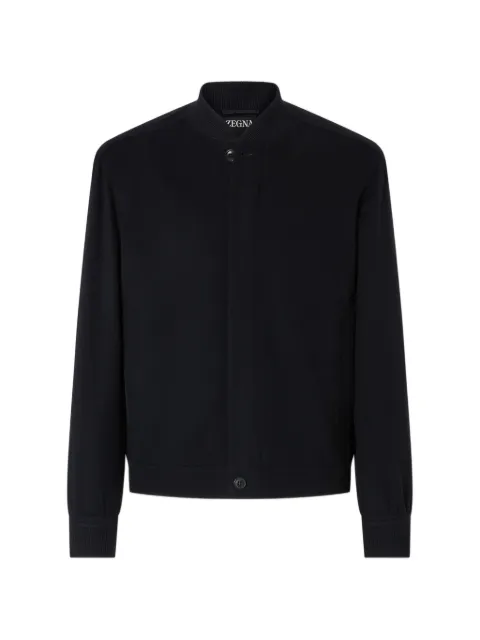 Zegna navy blue Oasi cashmere-elements bomber jacket Blue UIT46A4C119