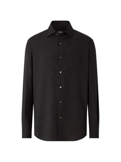 Zegna black Cashco shirt Black E8X44A4SRF5B