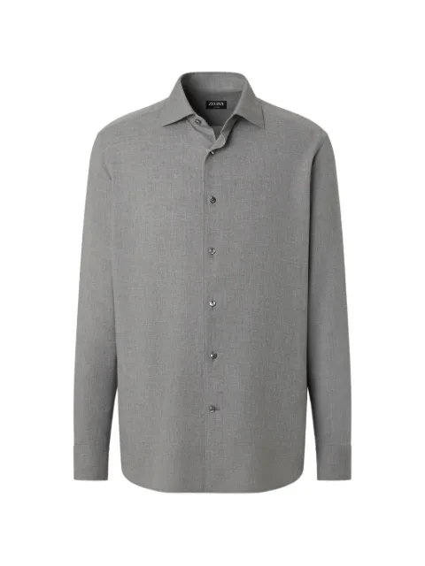 Zegna grey mélange Cashco shirt Grey E8X44A4SRF5B