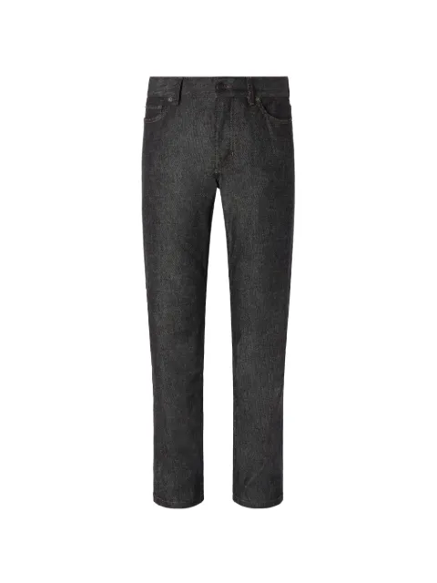 Zegna black stretch cotton and cashmere Roccia jeans Black UIL99A4CITYS