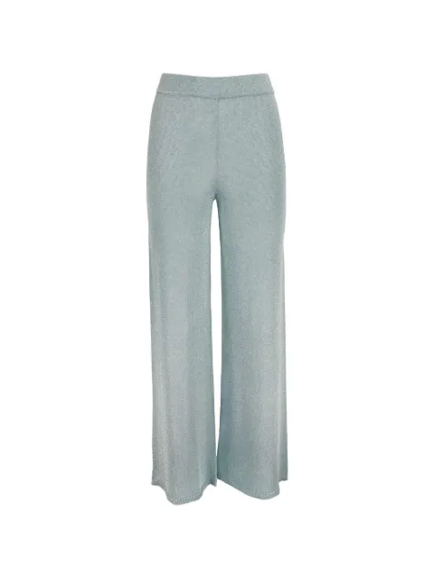 Kangra knitted lurex palazzo pants Blue 197015