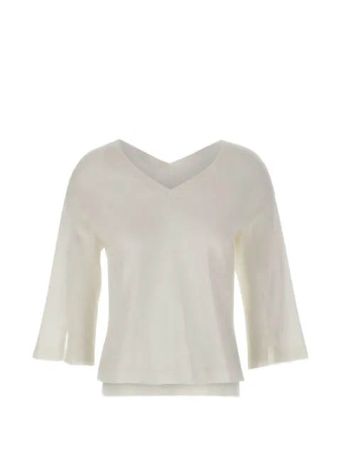 Kangra V-neck layered sweater White 150302