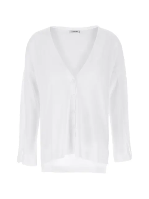 Kangra slit-cuff V-neck cardigan Neutrals 150304