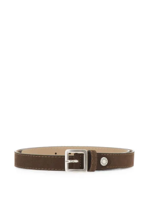 GIANNI CHIARINI calf suede buckle-fastening belt Brown CNK00971CMESPRESSO
