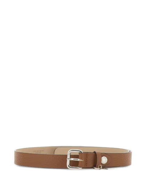 GIANNI CHIARINI logo-charm grained-calf leather belt Brown CNK00093RNGNOCE