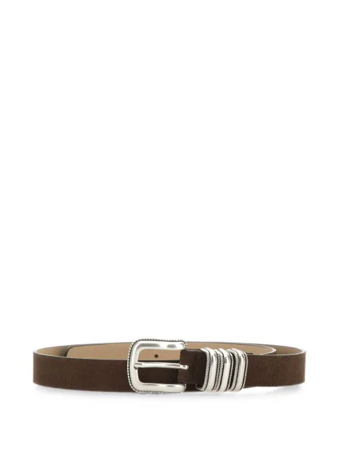 GIANNI CHIARINI engraved suede belt Brown CNK00974