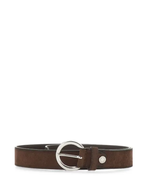 GIANNI CHIARINI logo-engraved suede belt Brown CNK00960