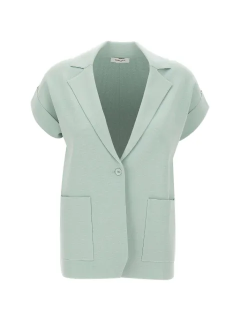 Kangra knitted rolled-sleeve blazer Green 194107239