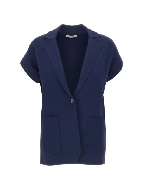 Kangra short-sleeve knitted blazer Blue 194107