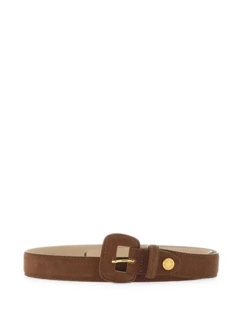 GIANNI CHIARINI logo-engraved suede belt Brown CNK00973