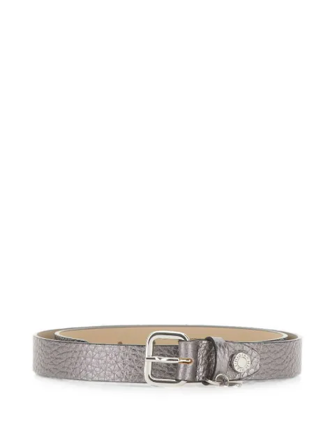 GIANNI CHIARINI logo-engraved metallic-effect belt Silver CNK00093
