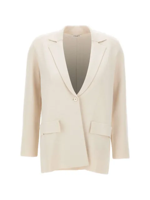 Kangra Milano-stitch single-breasted blazer Neutrals 194057236