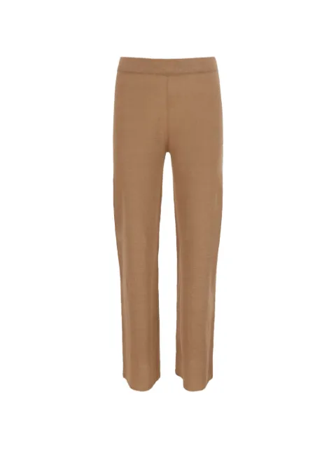 Kangra linen-knit palazzo pants Brown 195015