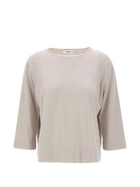 Kangra ribbed-trim crew-neck top Grey 150201154