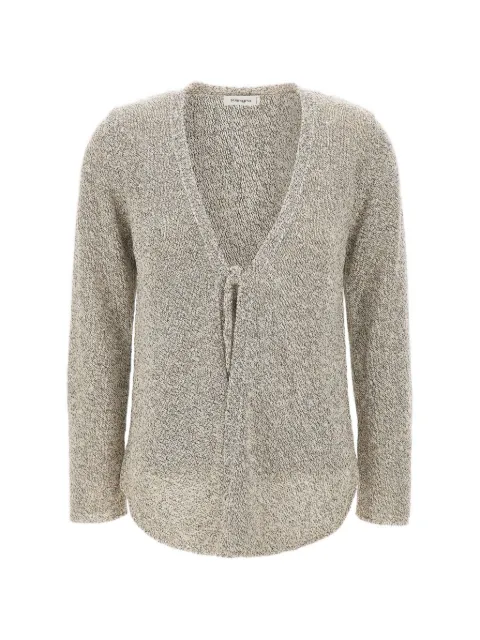 Kangra sequin-embellished asymmetrical-hem cardigan Neutrals 17310439752