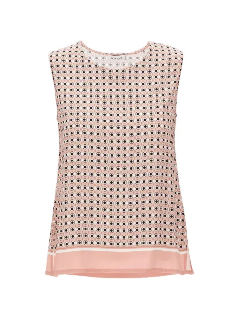 Kangra micro-print sleeveless top Pink 191030001