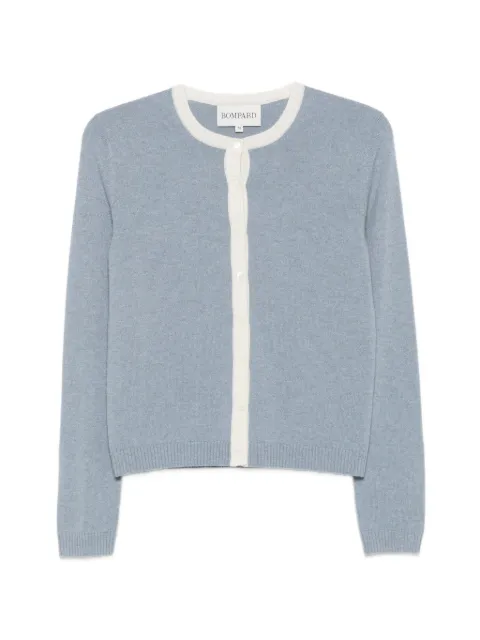 BOMPARD contrasting-trim button-sleeve cardigan Blue MO4009