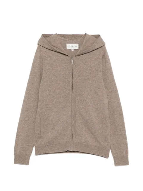 BOMPARD zip-fastening hoodie cardigan Brown MO1346N