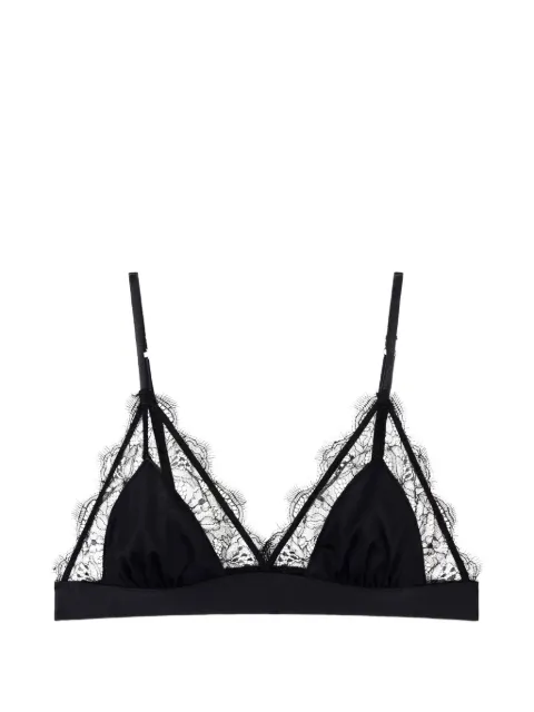 Love Stories lace-trim triangle bralette Black L1001005