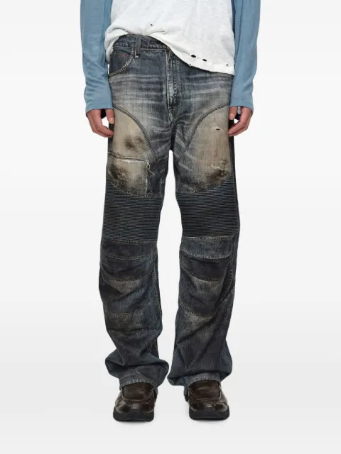 Andersson Bell distressed panelled jeans Blue APA919U