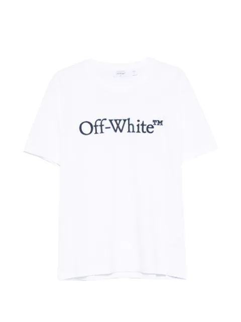 Off-White logo-embroidered cotton T-shirt White 44MAA16MF26J00