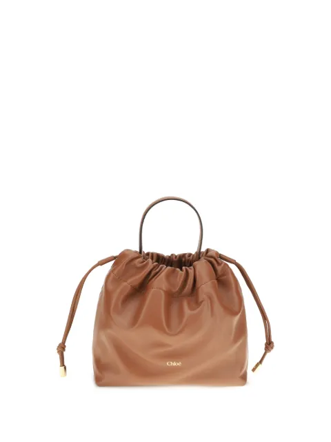 Chloé small Icons drawstring bucket bag Brown CH26UP789R12
