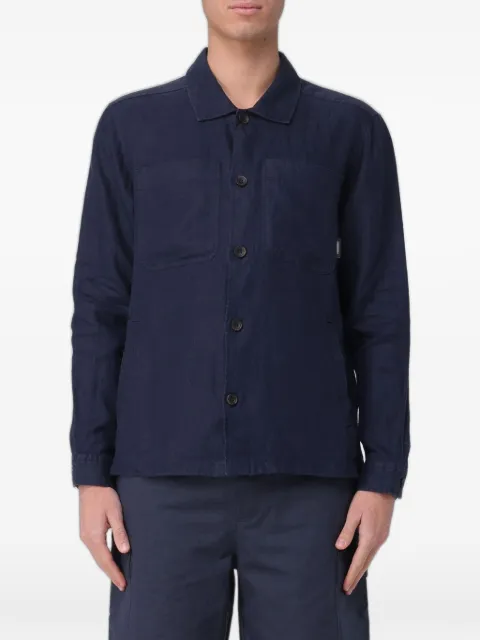 Colmar linen chest-pocket shirt Blue 85876AZ