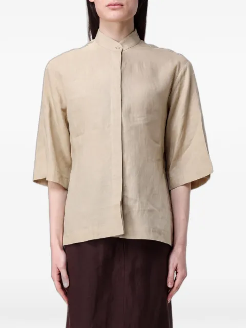 Colmar mandarin-collar short-sleeve shirt Neutrals 8428R5AW