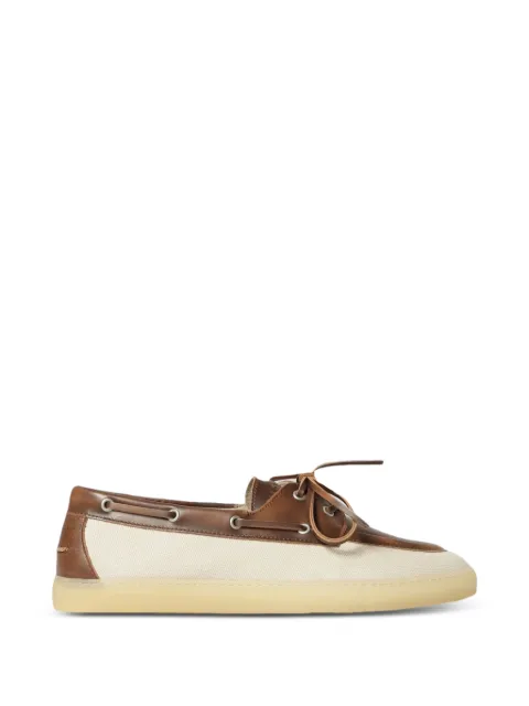 Copenhagen leather-trim boat shoes Neutrals CPH160MMIX
