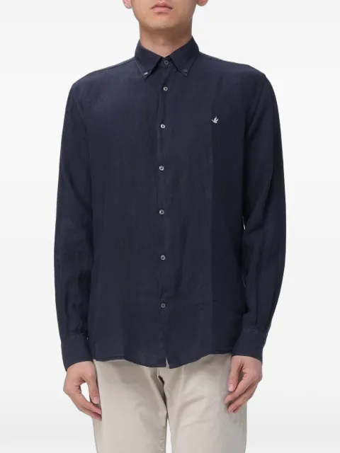 BROOKSFIELD embroidered-logo button-down shirt Blue 202AS0769608A