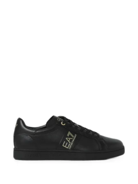 Ea7 Emporio Armani logo-print leather sneakers Black 7X000332AF10848