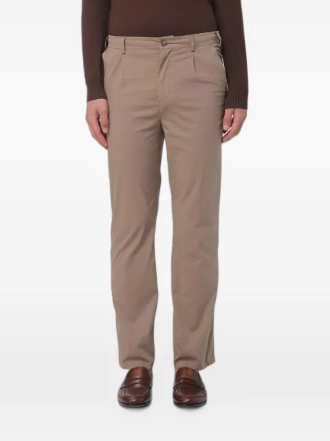 BROOKSFIELD pleat-detail chino trousers Brown 205AD178