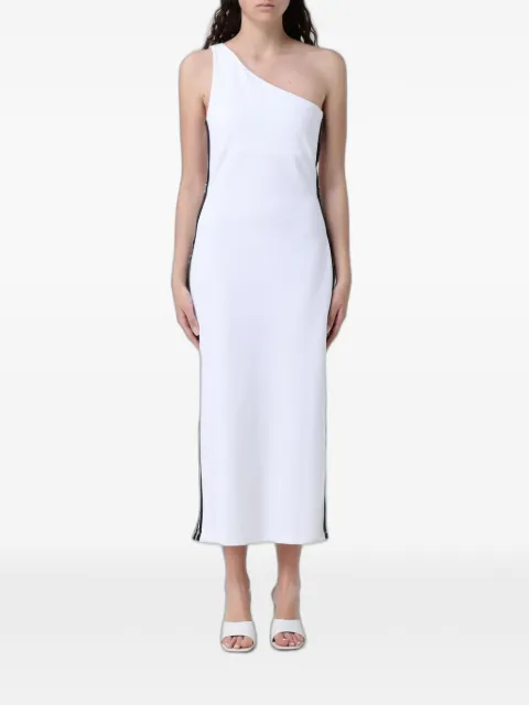 Ea7 Emporio Armani one-shoulder logo-tape maxi dress White 7W000962AF12484U0002